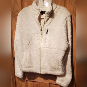 ✨️White Shearling fleece lightweight jacket M✨️